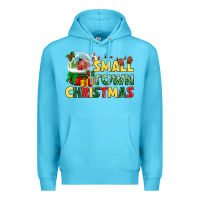 Ocean Blue Small town Christmas Premium Hoodie - NancyCooperArtShop