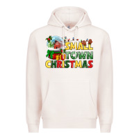 Pale Pink Small town Christmas Premium Hoodie - NancyCooperArtShop
