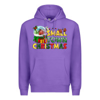 Purple Small town Christmas Premium Hoodie - NancyCooperArtShop