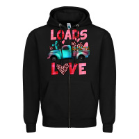 Black loads of love truck Zipper Hoodie - JahusDesignShop
