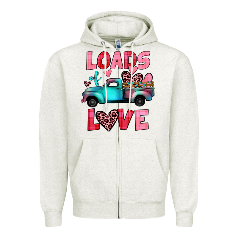 Loads Of Love Truck Zipper Hoodie by JahusDesignShop | Teevron