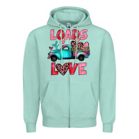 Seafoam loads of love truck Zipper Hoodie - JahusDesignShop