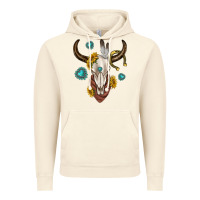 Vintage Artic western cow skull Vintage Hoodie - texasbilliewilder