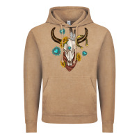 Vintage Coffee western cow skull Vintage Hoodie - texasbilliewilder