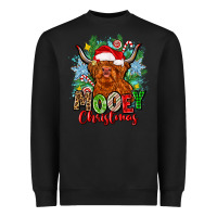 Black mooey christmas Heavyweight Sweatshirt - Zillion Design Studio