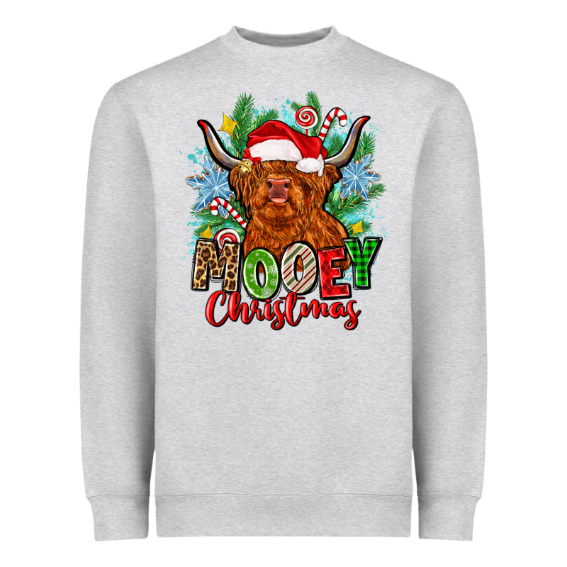 Mooey Christmas Heavyweight Sweatshirt by Zillion Design Studio | Teevron