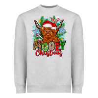 Heather Grey mooey christmas Heavyweight Sweatshirt - Zillion Design Studio