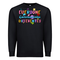 Black everyone communicates differently Premium Sweatshirt - MaliasSmallBusiness