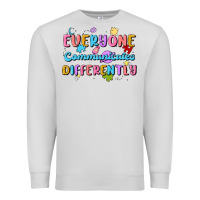 Dove Grey everyone communicates differently Premium Sweatshirt - MaliasSmallBusiness