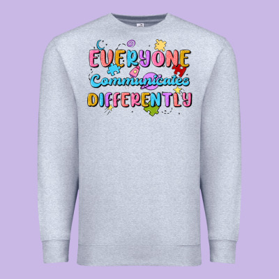 Everyone Communicates Differently Premium Sweatshirt Designed By Maliassmallbusiness