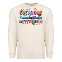 Sandshell everyone communicates differently Premium Sweatshirt - MaliasSmallBusiness