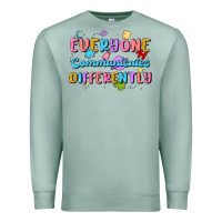 Seafoam everyone communicates differently Premium Sweatshirt - MaliasSmallBusiness