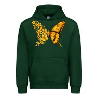 Forest Green childhood cancer butterfly Urban Hoodie - Jasminsmagicworld