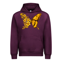 Mauve Wine childhood cancer butterfly Urban Hoodie - Jasminsmagicworld