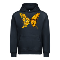 Navy childhood cancer butterfly Urban Hoodie - Jasminsmagicworld