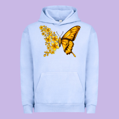 Childhood Cancer Butterfly Urban Hoodie Designed By Jasminsmagicworld