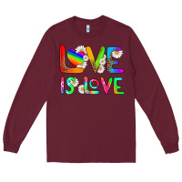 Burgundy love is love Long Sleeve Tee - HRA Design Shop