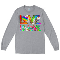 Heather Grey love is love Long Sleeve Tee - HRA Design Shop