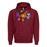 Burgundy Boo halloween Zipper Hoodie - Artiststas