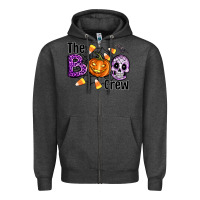Charcoal Heather Boo halloween Zipper Hoodie - Artiststas