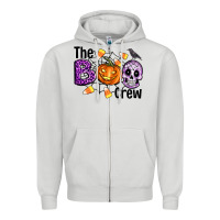 Dove Grey Boo halloween Zipper Hoodie - Artiststas