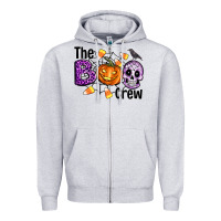 Heather Grey Boo halloween Zipper Hoodie - Artiststas
