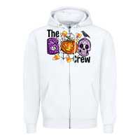 White Boo halloween Zipper Hoodie - Artiststas