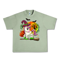Oil Green halloween unicorn Urban Heavy Tee - Zillion Design Studio