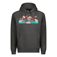 Charcoal Heather love and love letters Premium Hoodie - AdoDesignShop