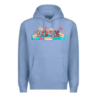 Colony Blue love and love letters Premium Hoodie - AdoDesignShop