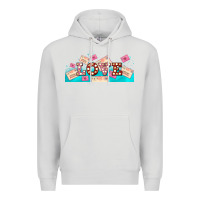 Dove Grey love and love letters Premium Hoodie - AdoDesignShop