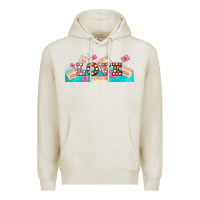 Oatmeal Heather love and love letters Premium Hoodie - AdoDesignShop