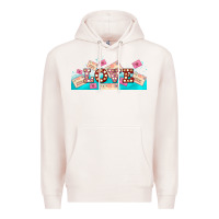 Pale Pink love and love letters Premium Hoodie - AdoDesignShop