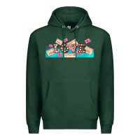 Sports Green love and love letters Premium Hoodie - AdoDesignShop
