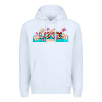 White love and love letters Premium Hoodie - AdoDesignShop