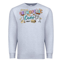 Heather Grey orthopedic crew Premium Sweatshirt - MaliasSmallBusiness