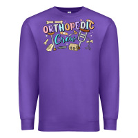 Purple orthopedic crew Premium Sweatshirt - MaliasSmallBusiness