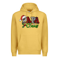 Antique Gold Papa Claus with christmas lights and mistletoe Premium Hoodie - NancyCooperArtShop
