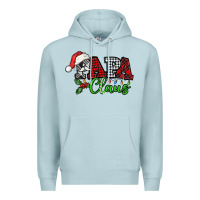 Blue Mist Papa Claus with christmas lights and mistletoe Premium Hoodie - NancyCooperArtShop