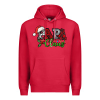 Cardinal Papa Claus with christmas lights and mistletoe Premium Hoodie - NancyCooperArtShop