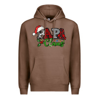 Chestnut Papa Claus with christmas lights and mistletoe Premium Hoodie - NancyCooperArtShop