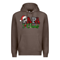 Coffee Papa Claus with christmas lights and mistletoe Premium Hoodie - NancyCooperArtShop