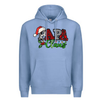Colony Blue Papa Claus with christmas lights and mistletoe Premium Hoodie - NancyCooperArtShop