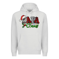 Dove Grey Papa Claus with christmas lights and mistletoe Premium Hoodie - NancyCooperArtShop