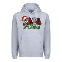 Heather Grey Papa Claus with christmas lights and mistletoe Premium Hoodie - NancyCooperArtShop