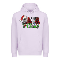 Lilac Papa Claus with christmas lights and mistletoe Premium Hoodie - NancyCooperArtShop