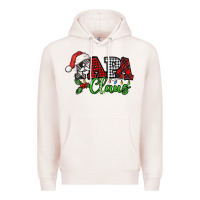 Pale Pink Papa Claus with christmas lights and mistletoe Premium Hoodie - NancyCooperArtShop