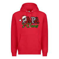 Red Papa Claus with christmas lights and mistletoe Premium Hoodie - NancyCooperArtShop