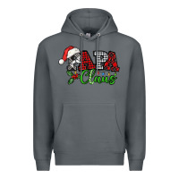 Rock Papa Claus with christmas lights and mistletoe Premium Hoodie - NancyCooperArtShop