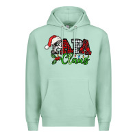 Seafoam Papa Claus with christmas lights and mistletoe Premium Hoodie - NancyCooperArtShop